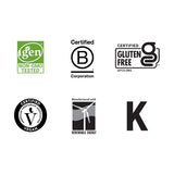 Detalle de iconos de certificación en Country Life L‑Lysine señalando vegan y sin gluten