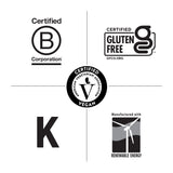 Sello certificado vegano y kosher en envase Country Life para mayor confianza