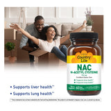 Country Life N-Acetyl Cysteine con ingredientes, ventaja de calidad y pureza