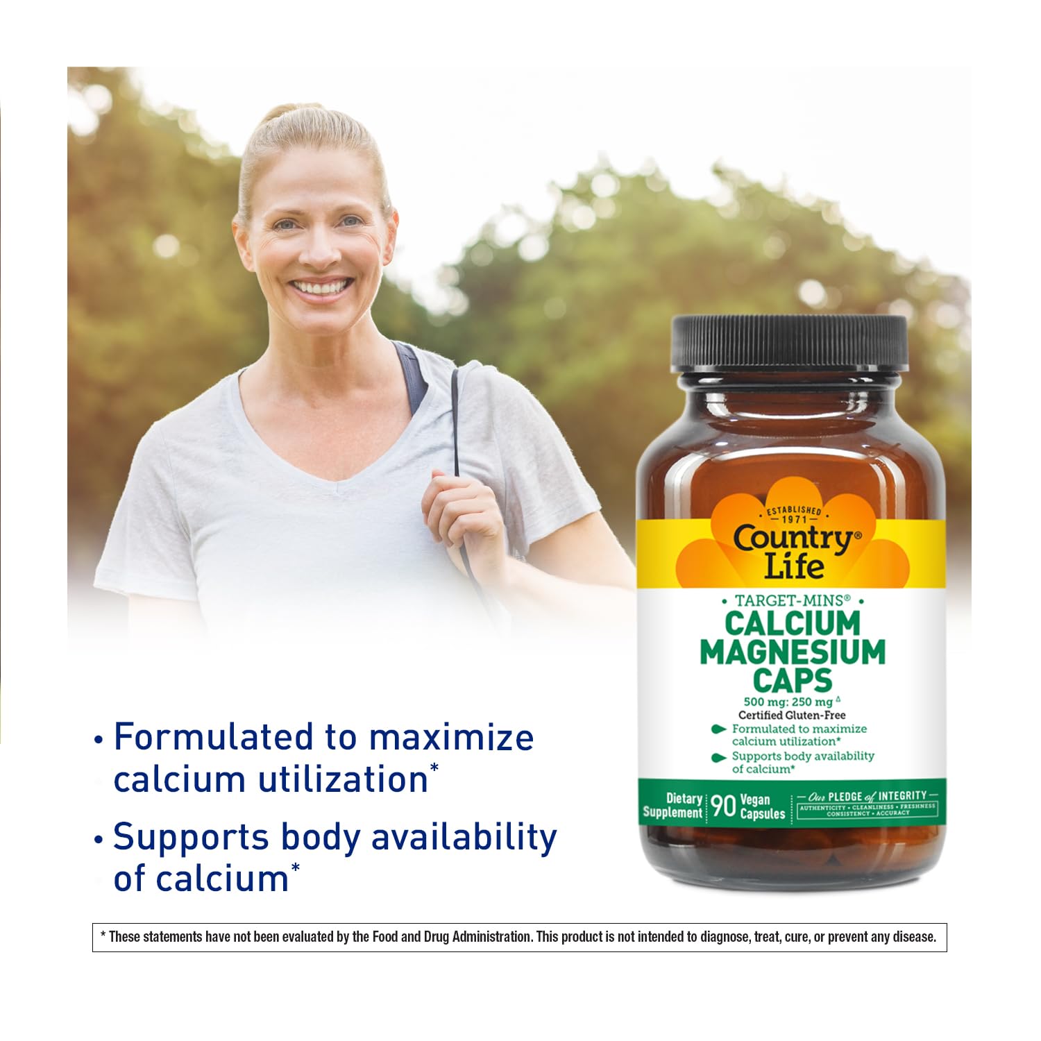 Country Life tabletas detalle de textura que facilita la ingestión