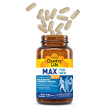 Country Life Max for Men primer plano de tabletas para ver textura y calidad