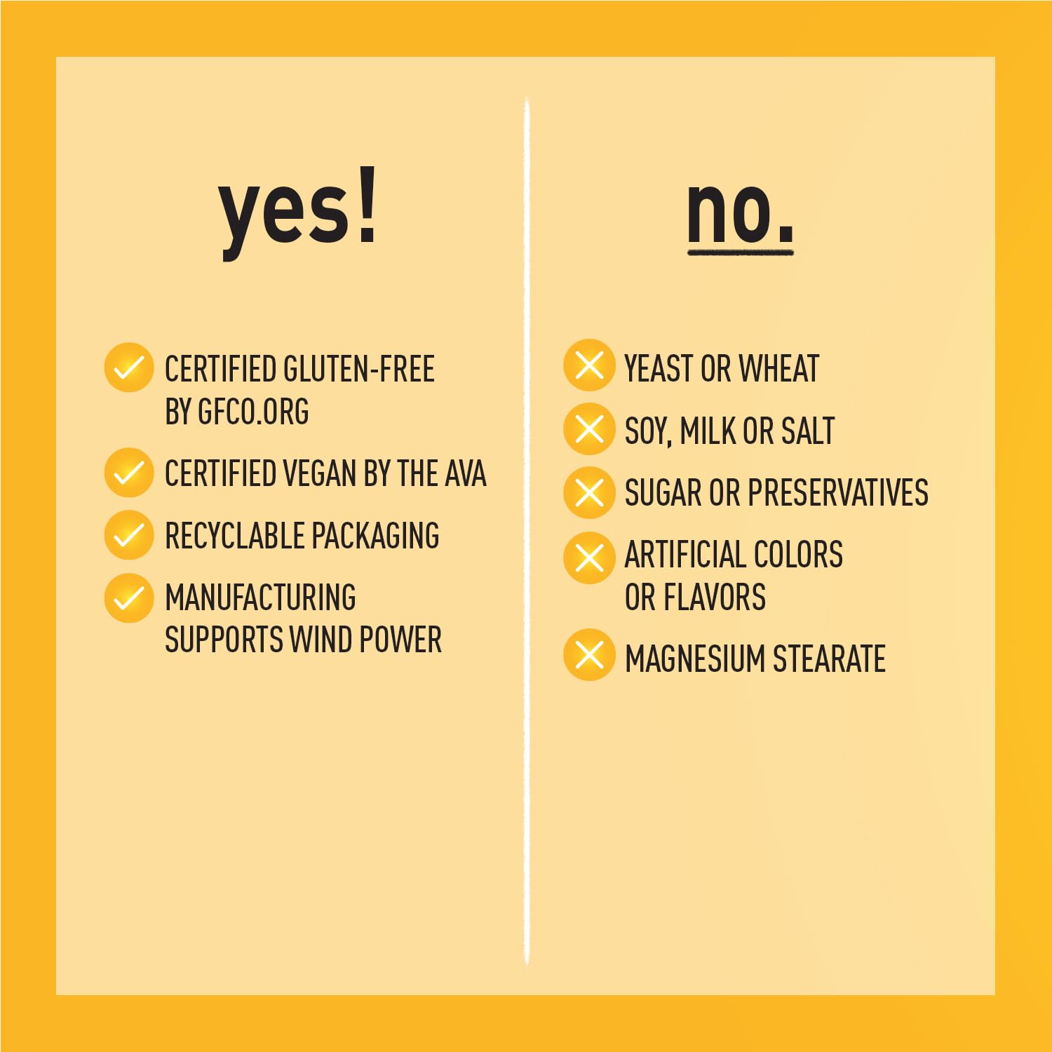 Country Life etiqueta mostrando certificaciones vegana y sin gluten para tranquilidad