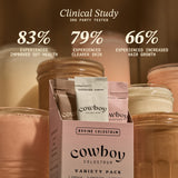Etiqueta Cowboy Colostrum con información clara de ingredientes y procedencia