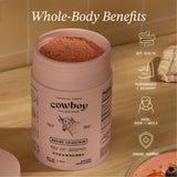 COWBOY COLOSTRUM mezclado en batidora sin grumos listo para beber