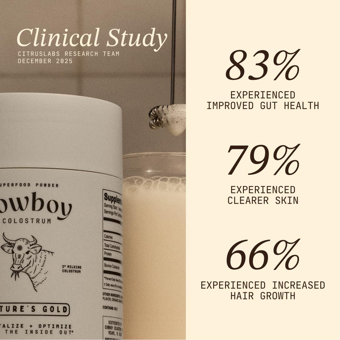 COWBOY COLOSTRUM polvo disuelto en café, añade cremosidad sin azúcar