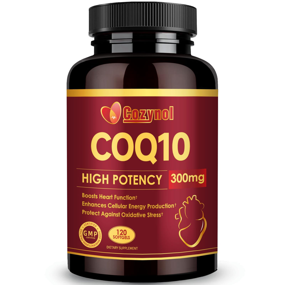 Cozynol frente del envase mostrando 120 cápsulas y propuesta de valor