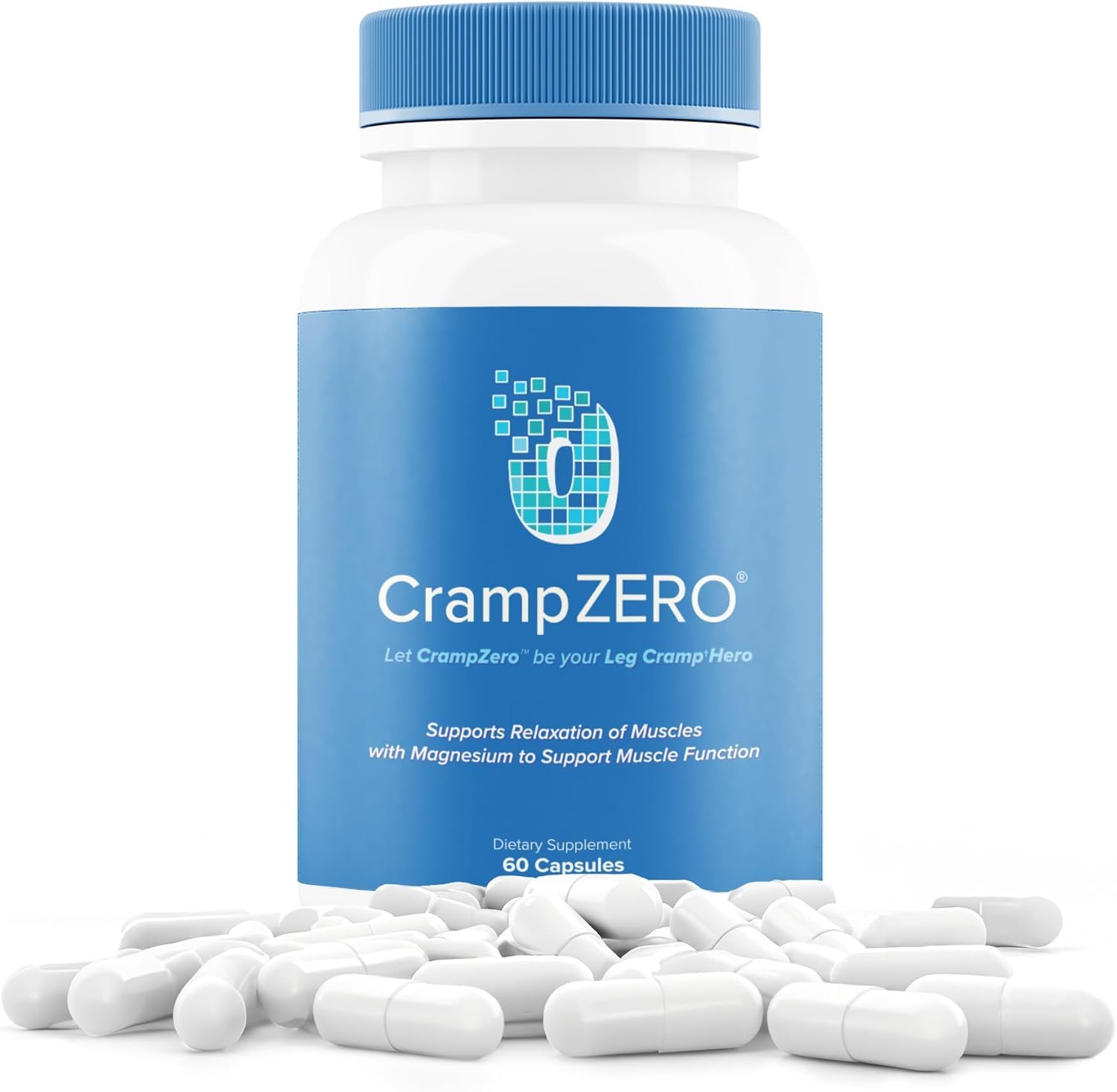 CrampZero frente del envase mostrando fórmula y beneficios visibles