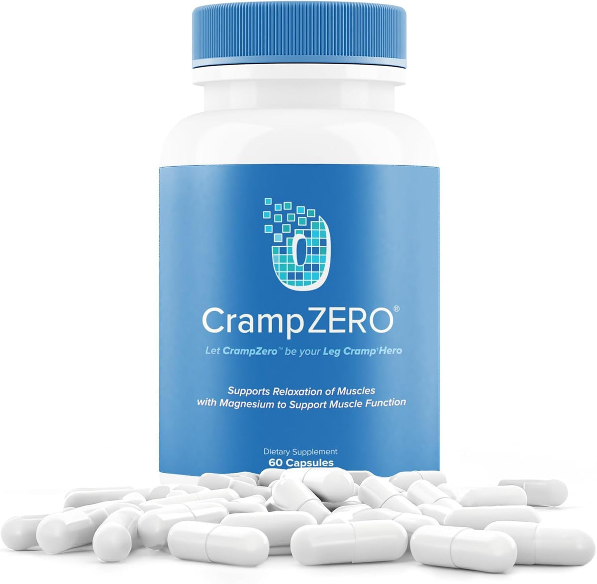 CrampZero frente del envase mostrando fórmula y beneficios visibles