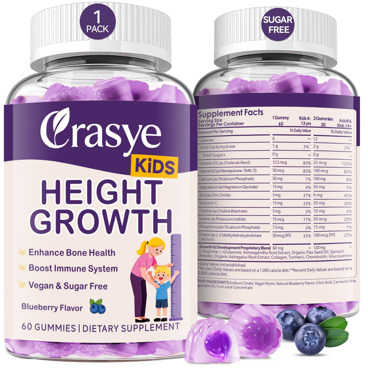 Crasye envase frontal mostrando diseño y cantidad beneficiosu