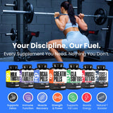 Crazy Muscle etiqueta de ingredientes visible para comprobación de composición