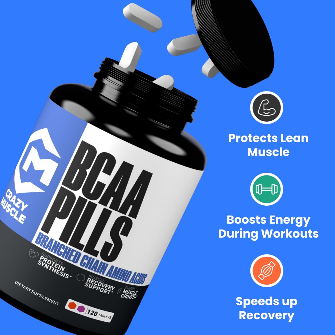 Crazy Muscle primer plano de tabletas destacando textura y forma