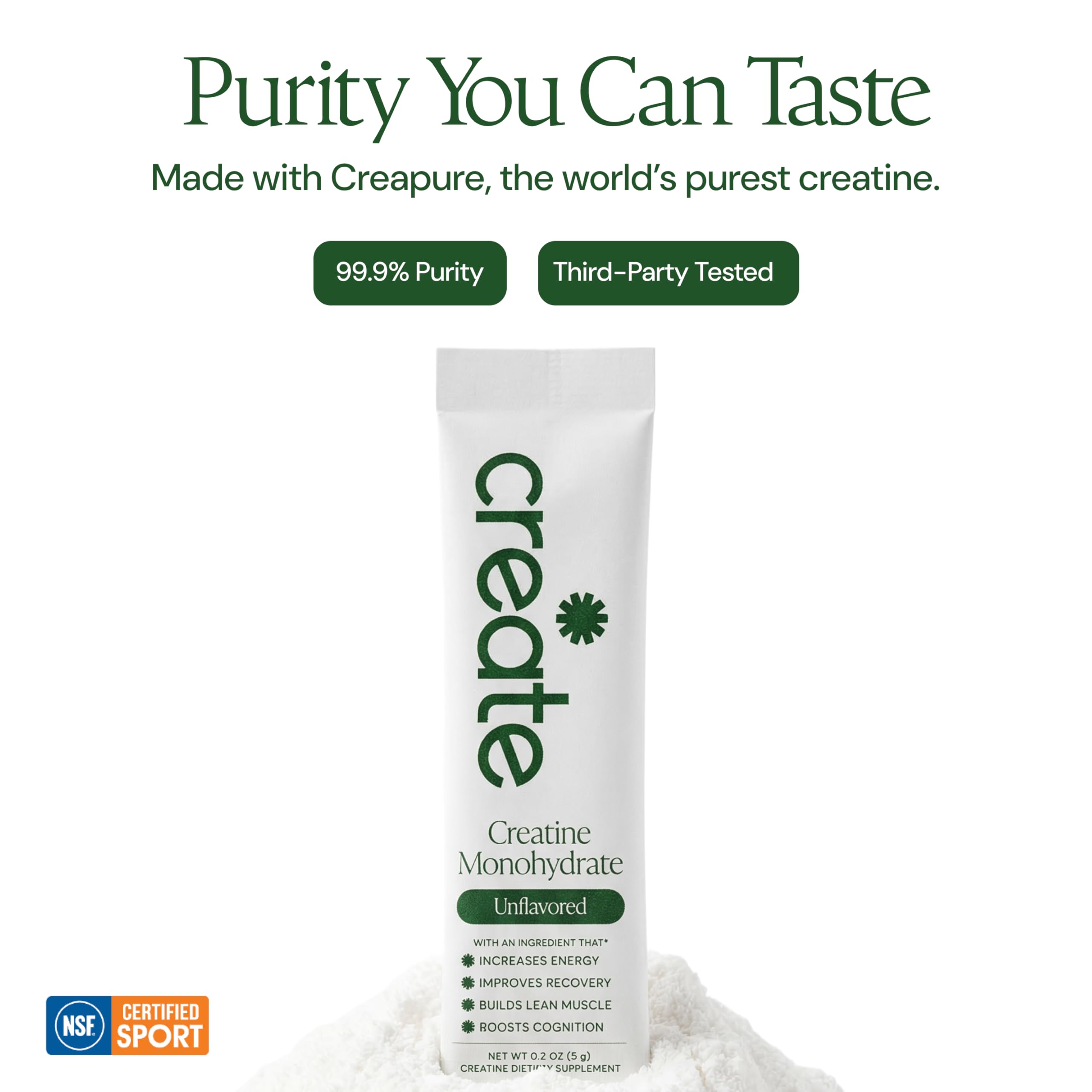 Create creatine: mezcla en vaso mostrando disolución rápida y sin sedimento