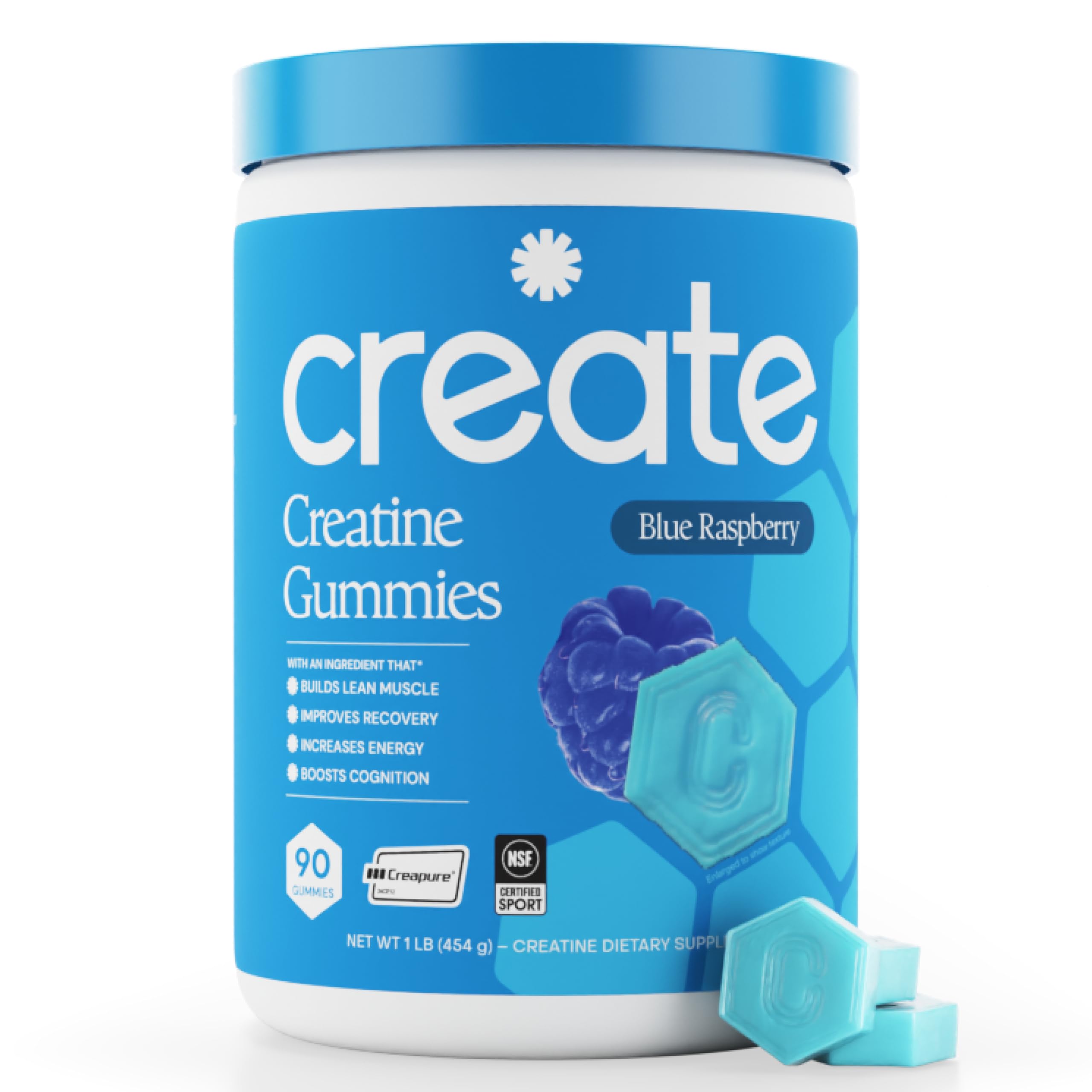 Create empaque frontal sabor frambuesa azul mostrando conveniencia