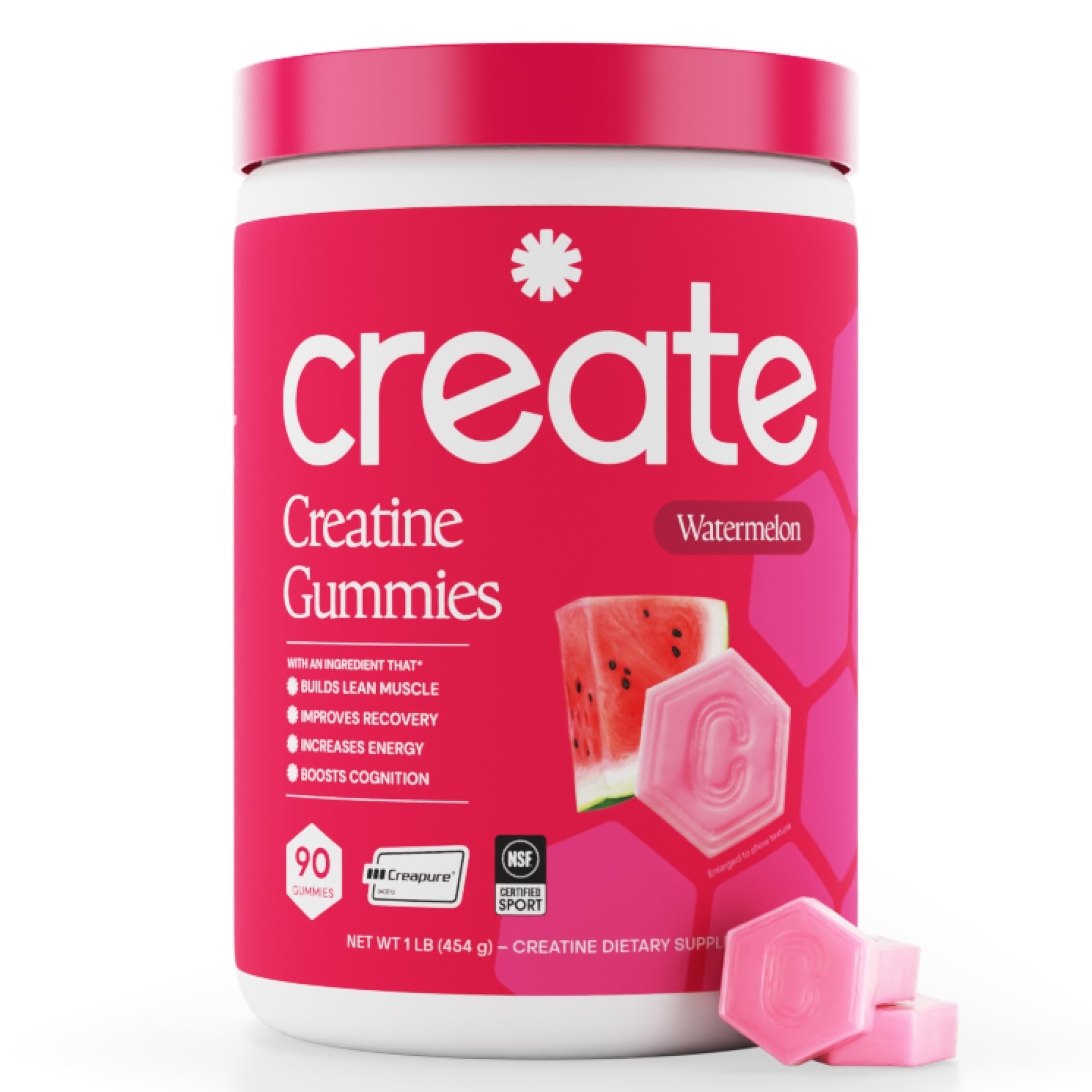 Create gomita pack frontal mostrando envase y dosificación con conveniencia