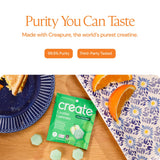 Create gomitas etiqueta con ingredientes y Creapure, transparencia y calidad