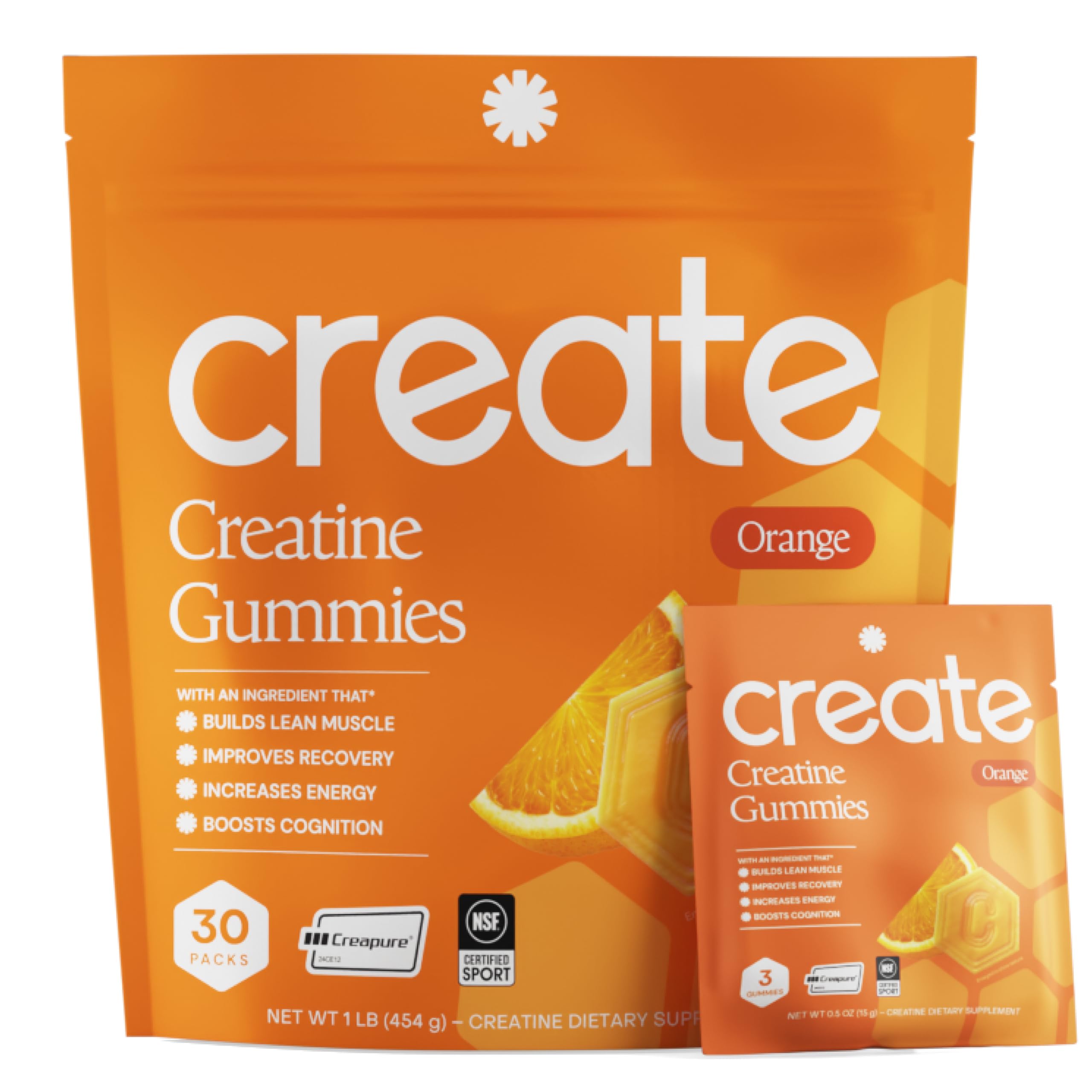 Create paquete frontal mostrando 30 gummies y beneficio conveniencia