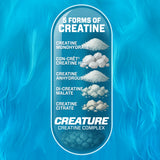 CREATURE primer plano de cápsulas mostrando textura y tamaño fácil de tragar