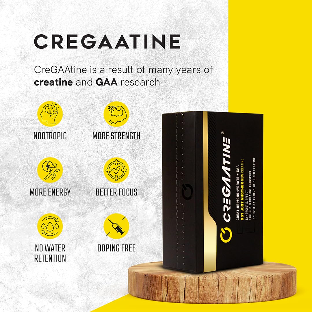 CreGAAtine polvo micronizado primer plano, solubilidad mejorada