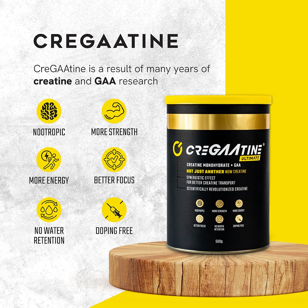 CreGAAtine polvo micronizado en primer plano para mezcla rápida