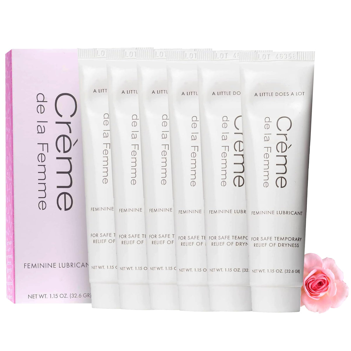 Creme de la Femme frasco frontal mostrando etiqueta y beneficio hidratante
