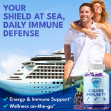 CRUISE IMMUNITY etiqueta con ingredientes destacando formulación limpia