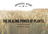 Crystal Star producto en mesa con plantas, transmite uso natural y bienestar