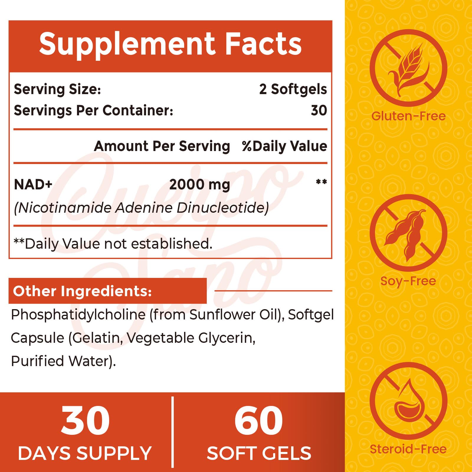Cuerpo Sano softgel en primer plano con brillo que indica pureza