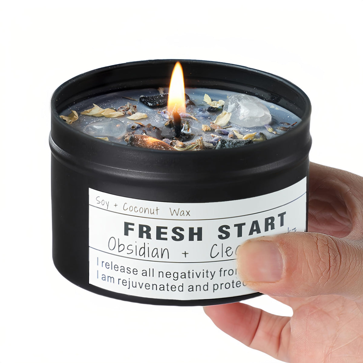 CULACEE vela Fresh Start frente del frasco, estética y calma