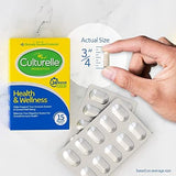 Culturelle etiqueta con instrucciones claras para almacenamiento y dosis diaria