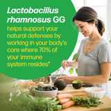 Culturelle etiqueta con información de Lactobacillus rhamnosus GG y dosificación