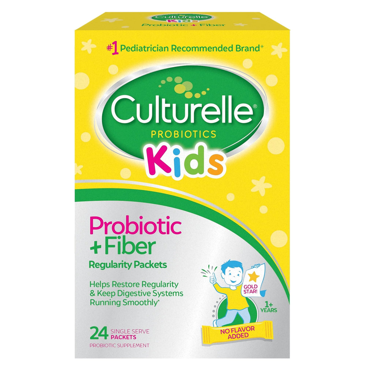 Culturelle frente del empaque mostrando caja de 24 sobres útil para familias