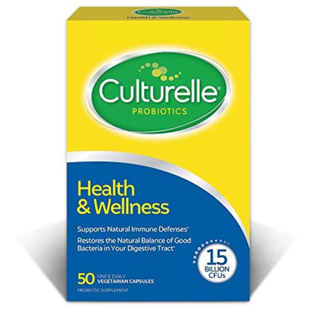 Culturelle vista frontal del envase que destaca la cepa LGG y CFU