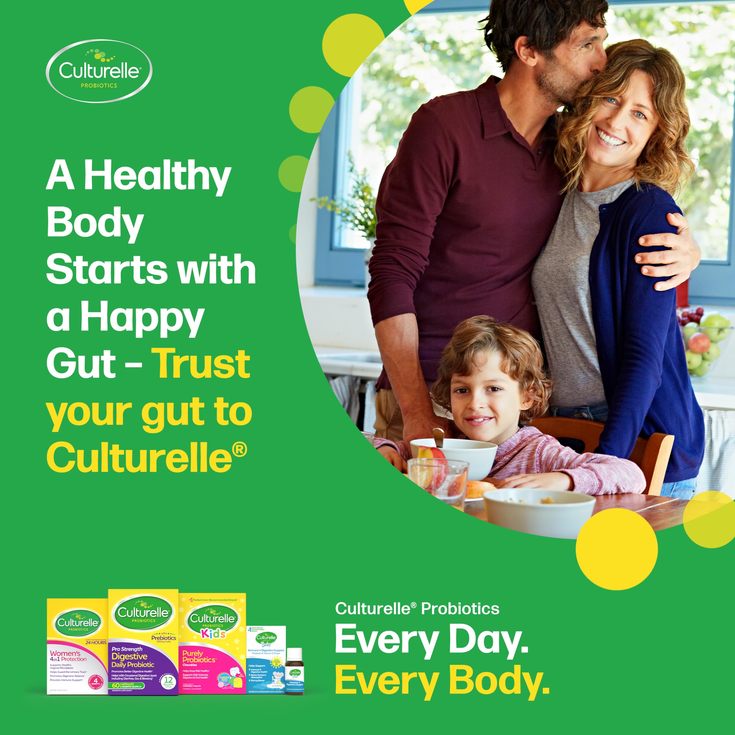 Culturelle bote abierto con gominolas esparcidas, fácil acceso