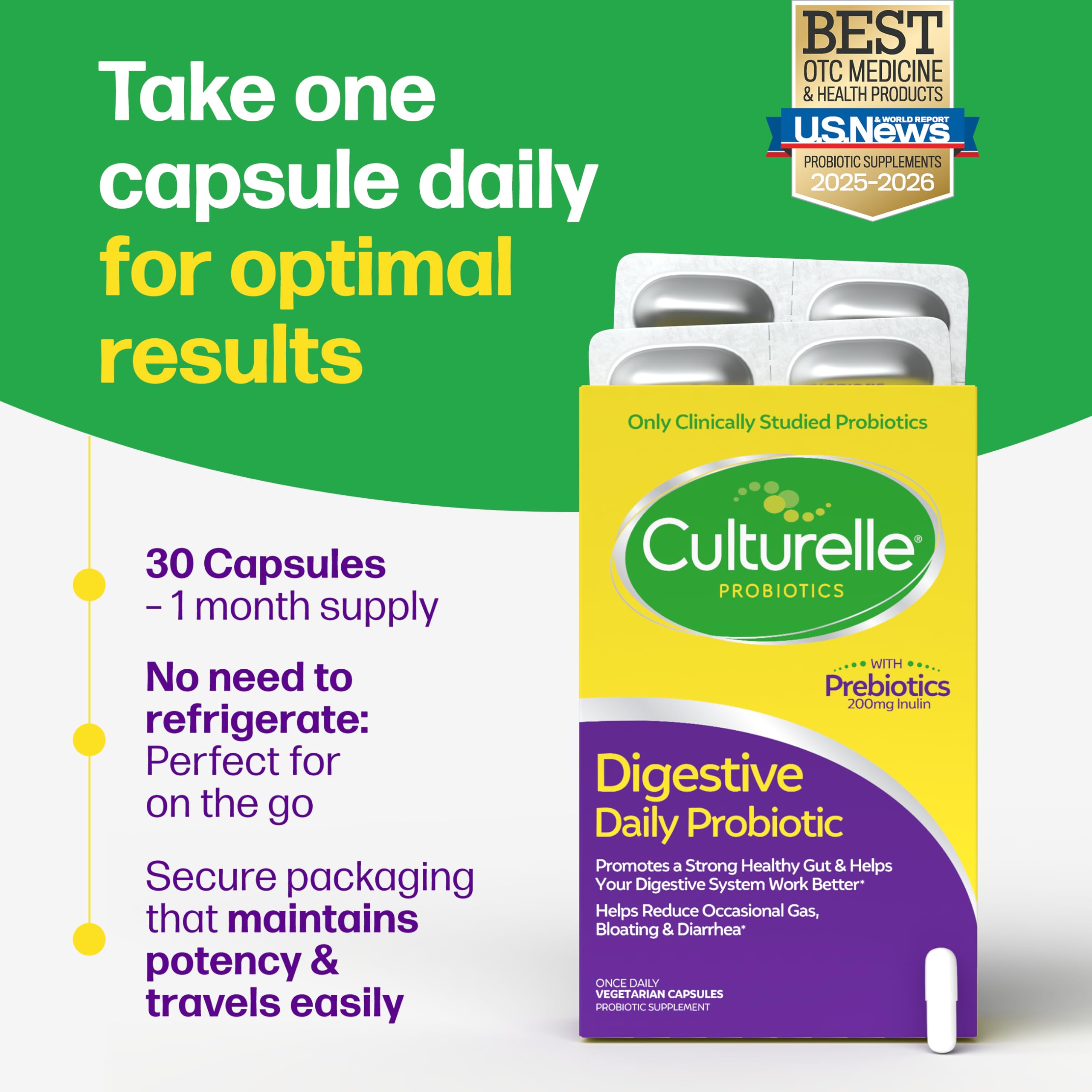Culturelle etiqueta con instrucciones para tomar y detalles de la cepa