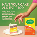 Culturelle primer plano de ingredientes y enzimas IntelliZyme para digestión