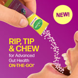 Sobre individual abierto de Culturelle Mini‑Chews listo para verter y consumir sin agua