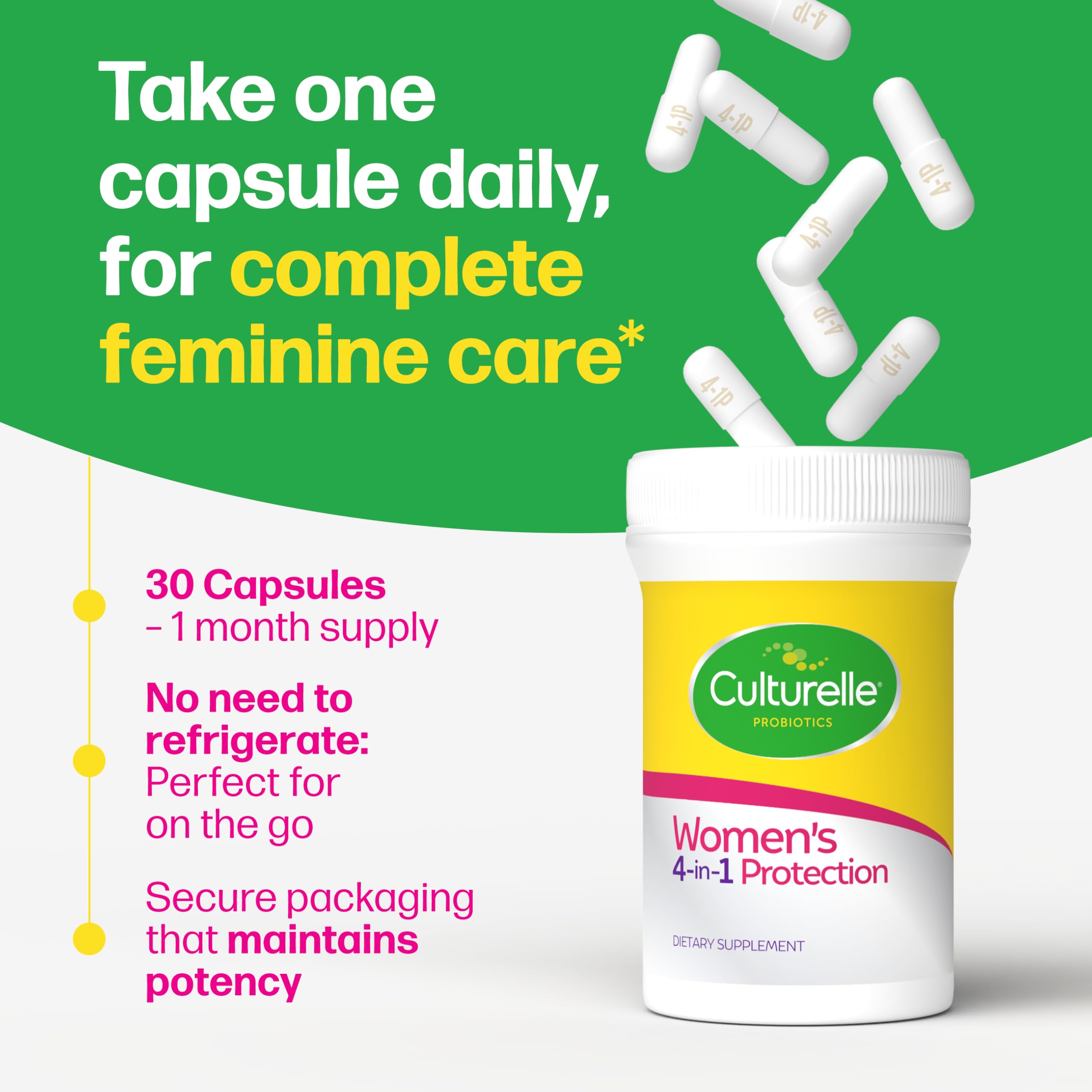 Culturelle uso diario junto a un vaso de agua indicando conveniencia diaria