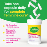 Culturelle uso diario junto a un vaso de agua indicando conveniencia diaria