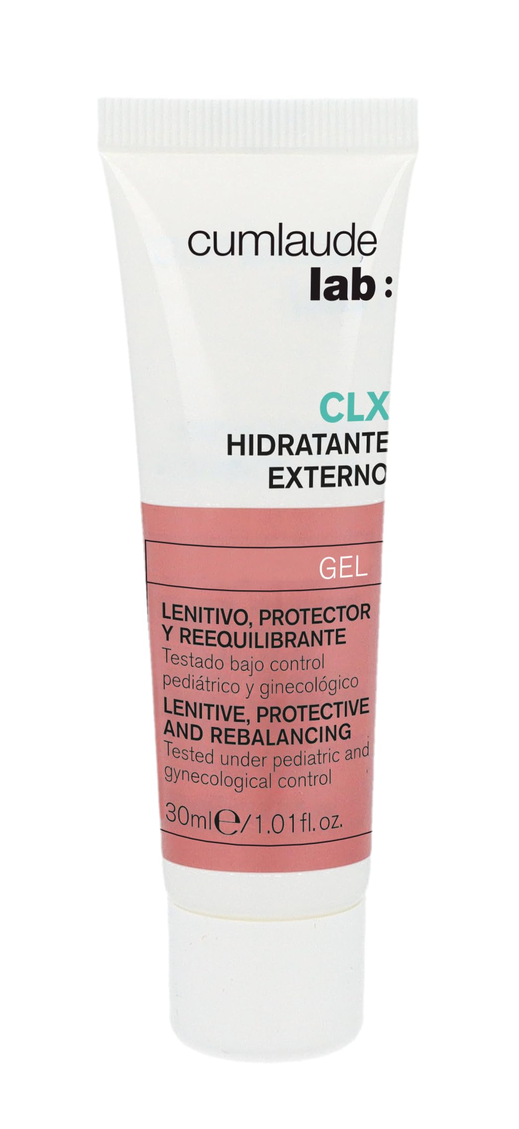 Cumlaude CLX Gel frente del envase mostrando aplicador y beneficio calmante