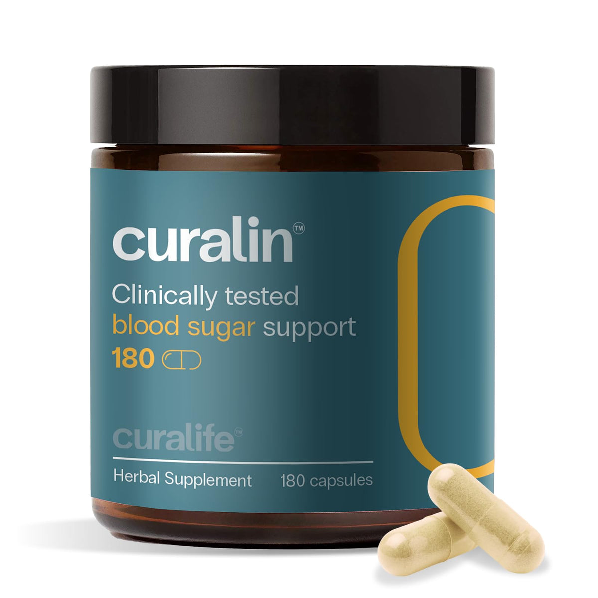 CuraLife Curalin envase frontal mostrando diseño y cantidad, confianza de calidad