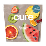 Cure Hydration frente del empaque tropical mostrando beneficios rápidos