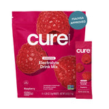 Cure Hydration frente del empaque mostrando 14 sobres y beneficios claros