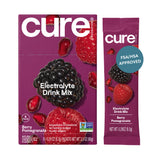 Cure Hydration paquete frontal mostrando caja y marca, fácil identificación y transporte