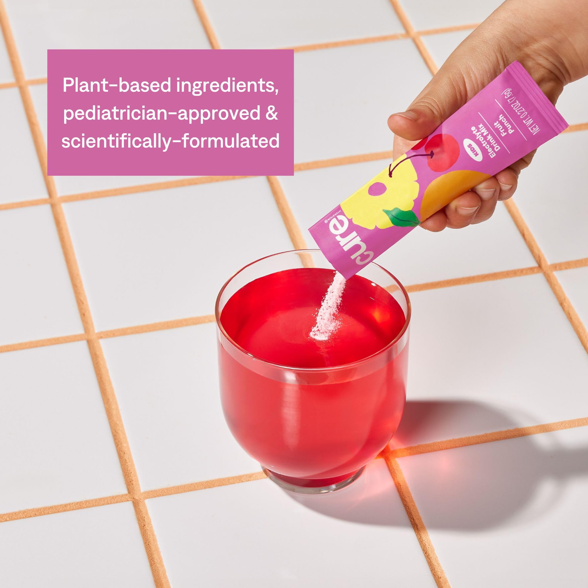 Cure Hydration vaso preparado listo para beber, hidratación rápida para niños