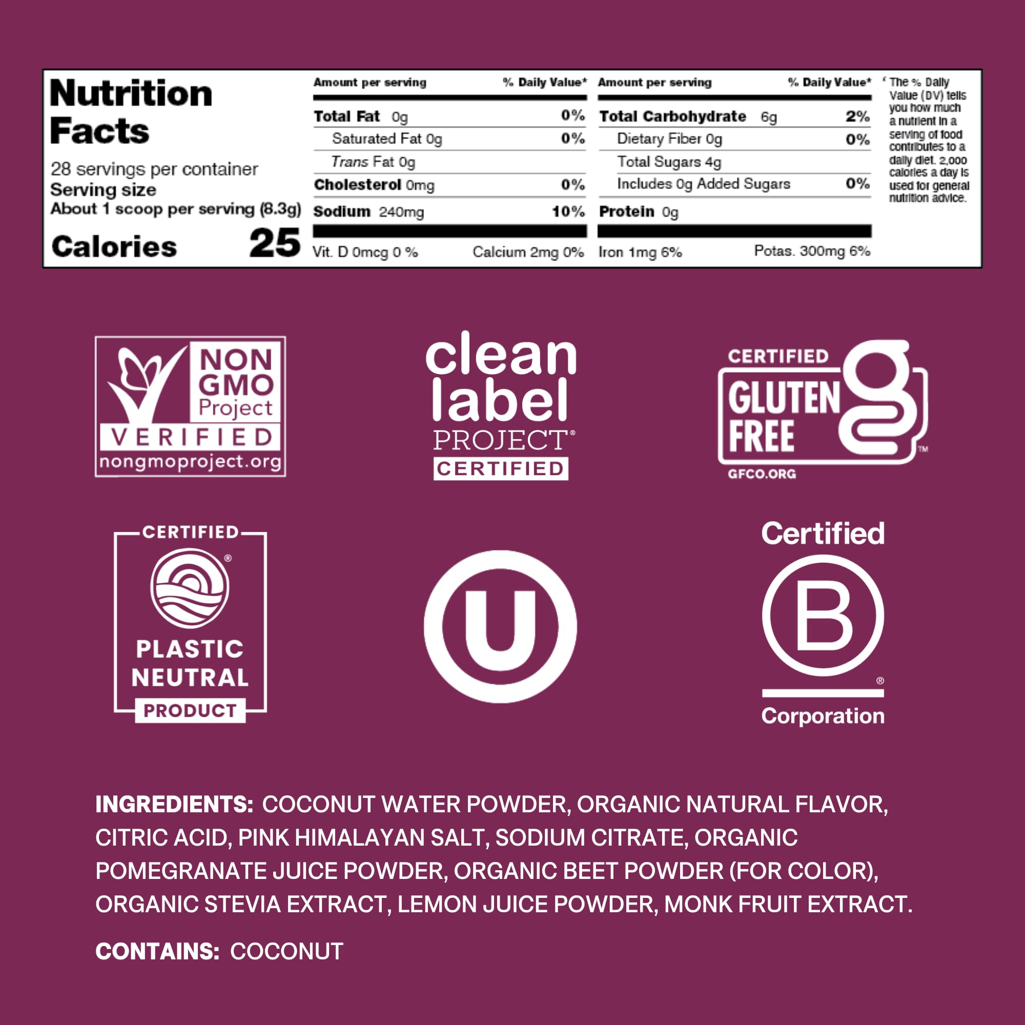 Cure Hydration polvo cerca mostrando textura fina y mezcla de ingredientes naturales