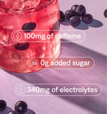 Cure Hydration polvo granulado en primer plano, ingredientes naturales visibles