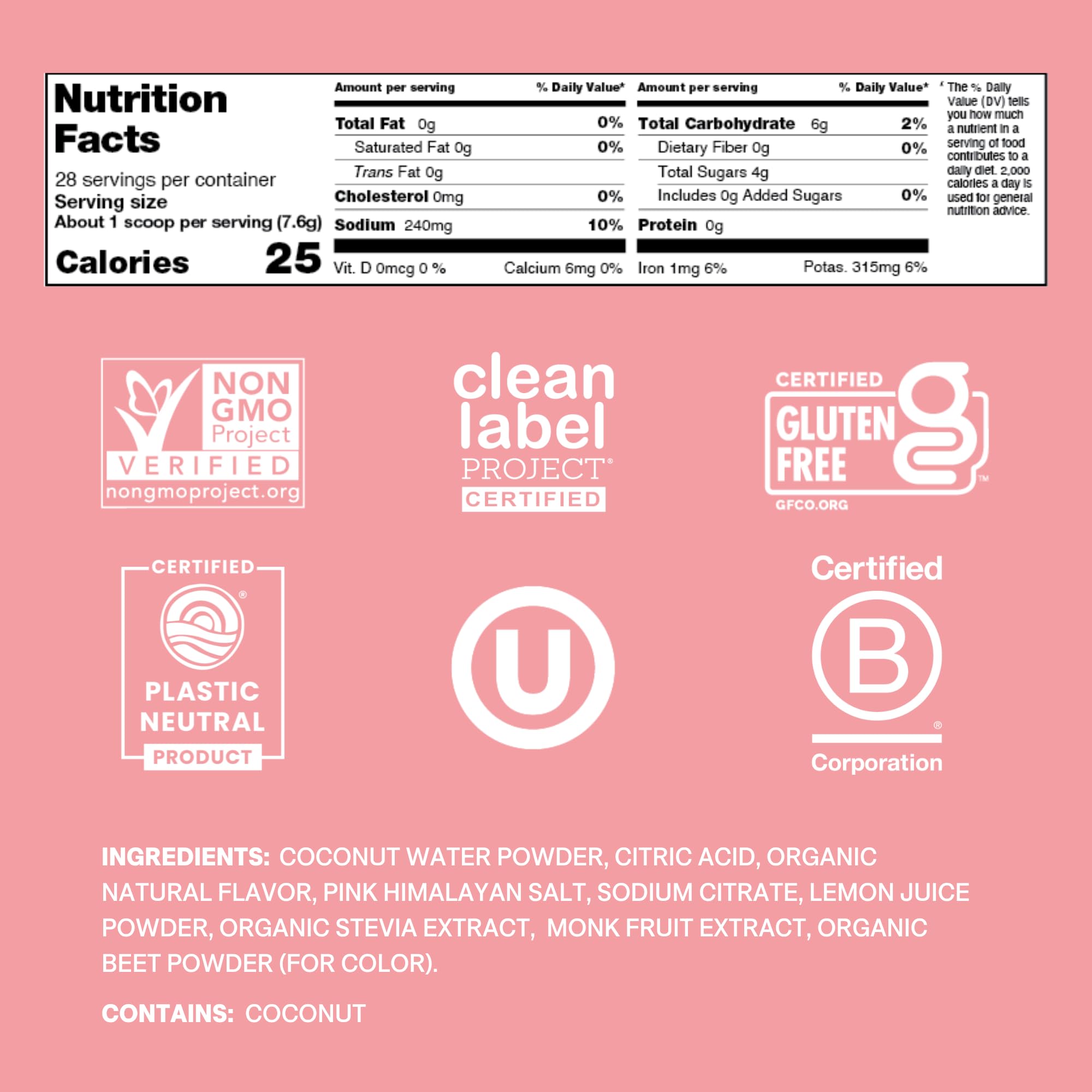 Polvo de Cure Hydration en primer plano, textura fina que mezcla rápido