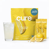 Cure Hydration pouch delantera mostrando diseño y beneficios claros