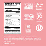 Cure Hydration polvo en sobre abierto, textura fina y mezcla rápida