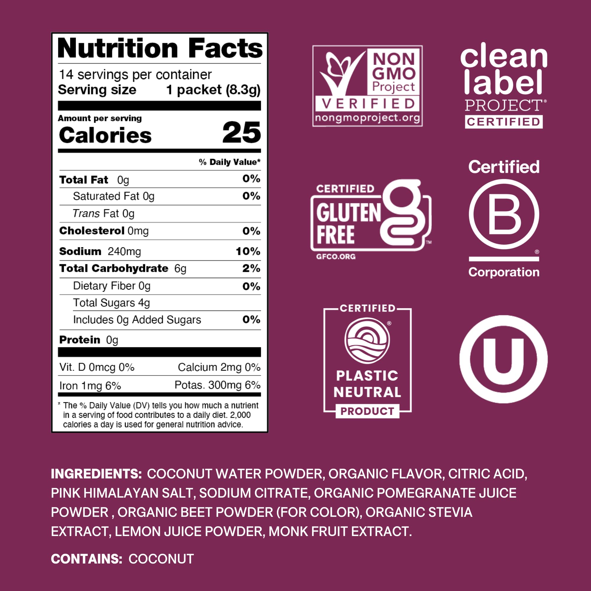 Cure Hydration sobre individual listo para mezclar y fácil de transportar